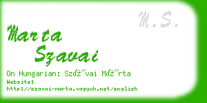 marta szavai business card